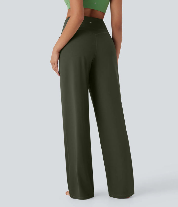 Halara UltraSculpt High Waisted Tummy Control Straight Leg Yoga Pants with Pockets