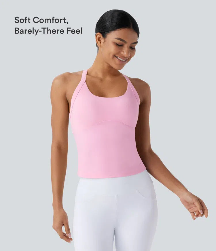 SoftlyZero Plush Cut Out Yoga Tank Top A-D Cups