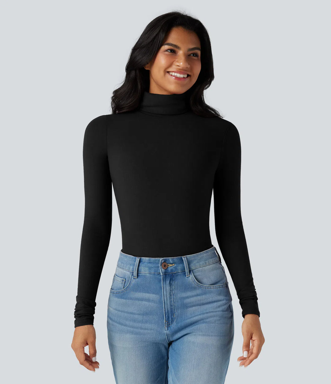 Halara HeatCore Turtleneck Long Sleeve Thumb Hole Casual Warming Top