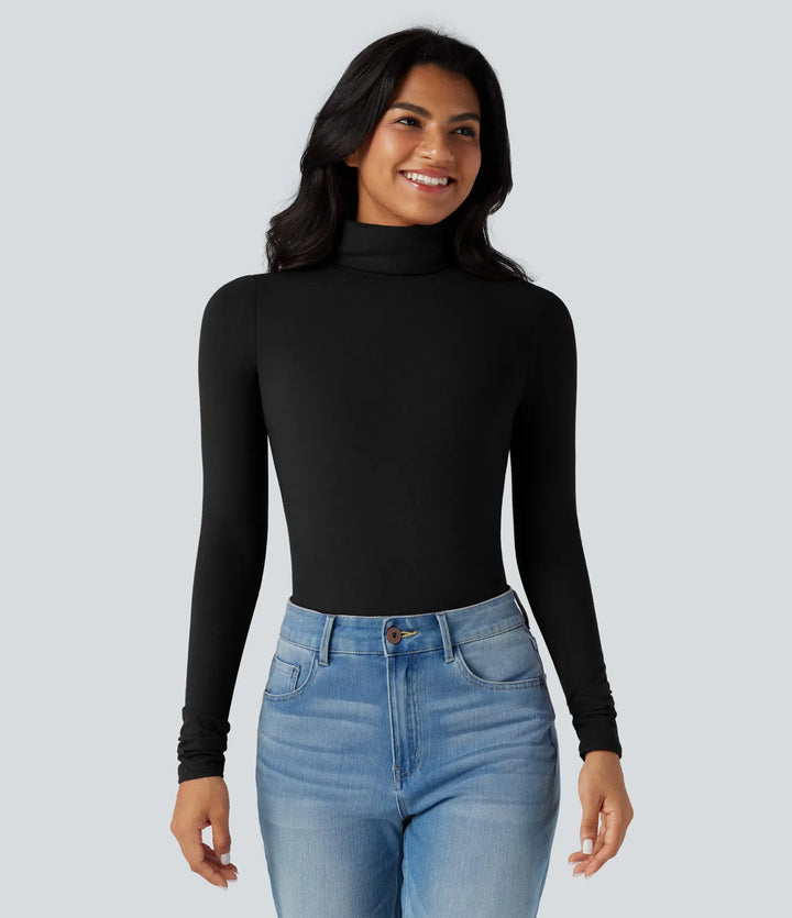 Halara HeatCore Turtleneck Long Sleeve Thumb Hole Casual Warming Top