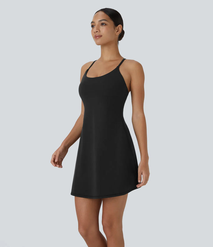SoftlyZero Plush Backless Active Dress