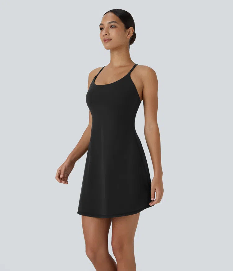 SoftlyZero Plush Backless Active Dress