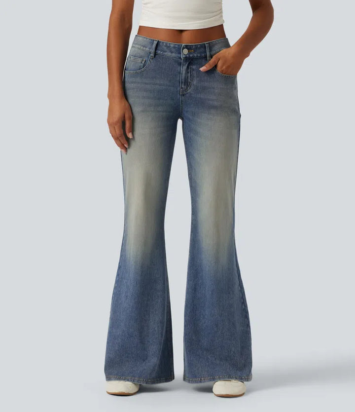Halara Flex Low Rise Flare Casual Jeans with Pockets