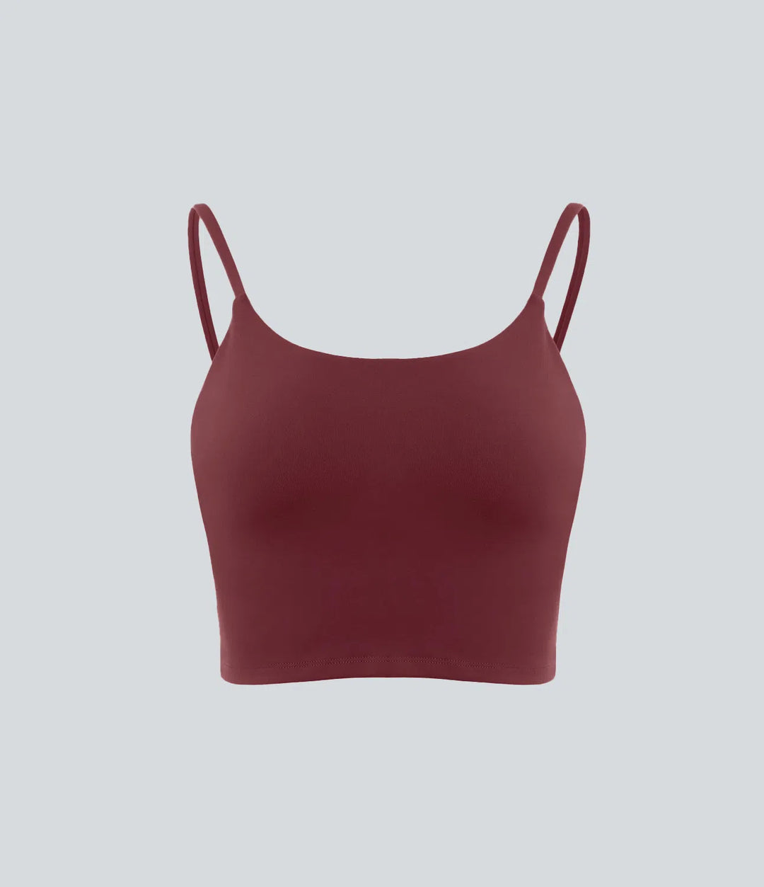 Basic Padded Workout Cropped Low Support Tank Top A-D Cups