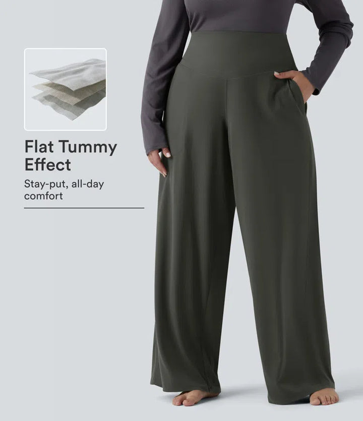 Halara UltraSculpt High Waisted Tummy Control Straight Leg Yoga Plus Size Pants with Pockets