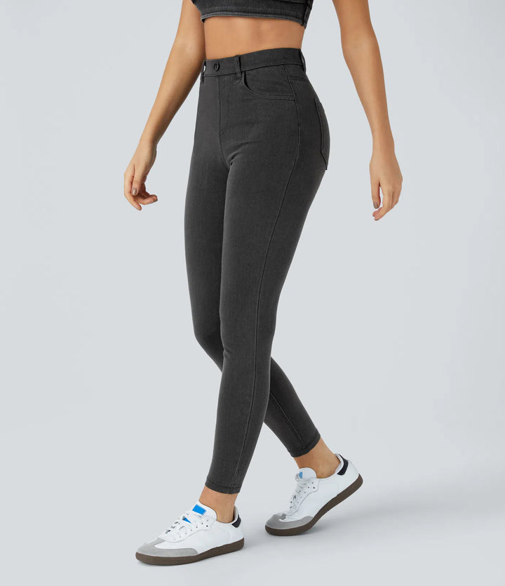 Halara Flex High Waisted Pockets Denim Work Leggings