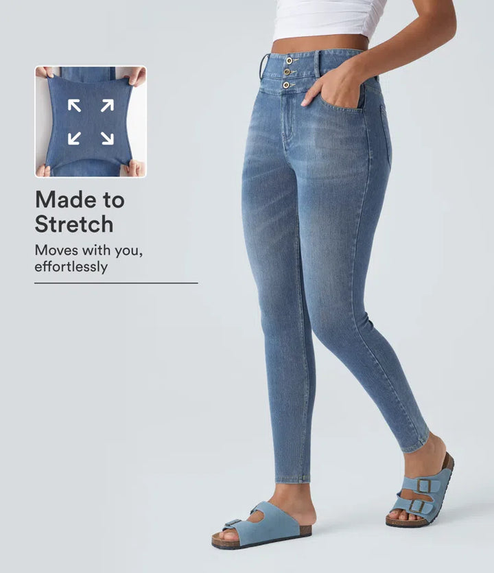 Halara Flex High Waisted Zipper Pockets Casual Skinny Jeans