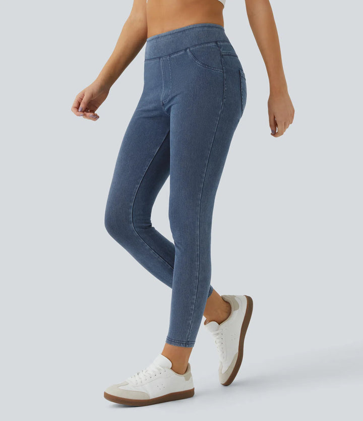 Halara Flex High Waisted Pocket Denim Casual Leggings