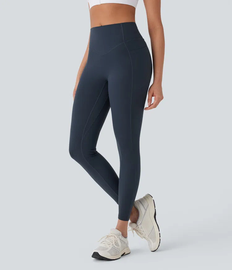 Halara UltraSculpt High Waisted Tummy Control Butt Lifting Ruched Pocket Shaping Yoga Leggings