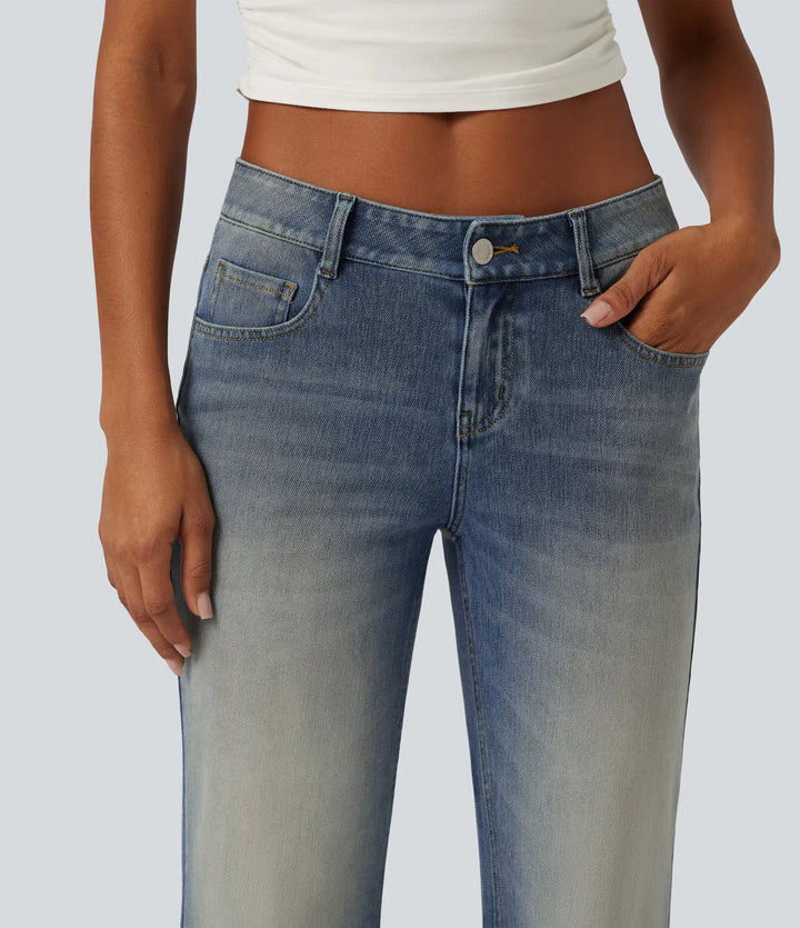 Halara Flex Low Rise Flare Casual Jeans with Pockets