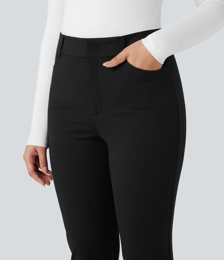 Halara Flex High-waisted Skinny Herringbone Work Pants with Pockets