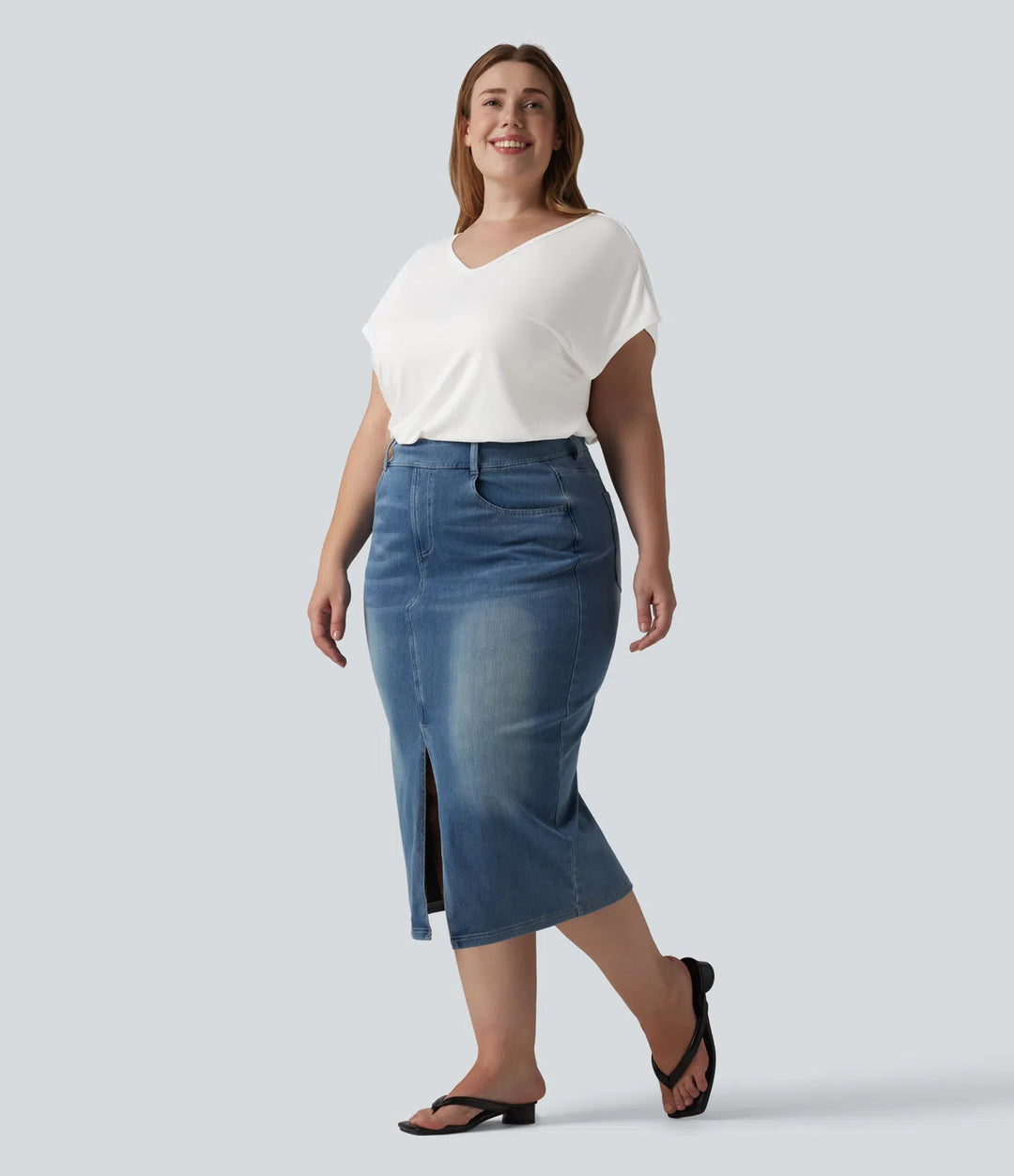 V-neck Short Sleeve Casual Plus Size T-Shirt