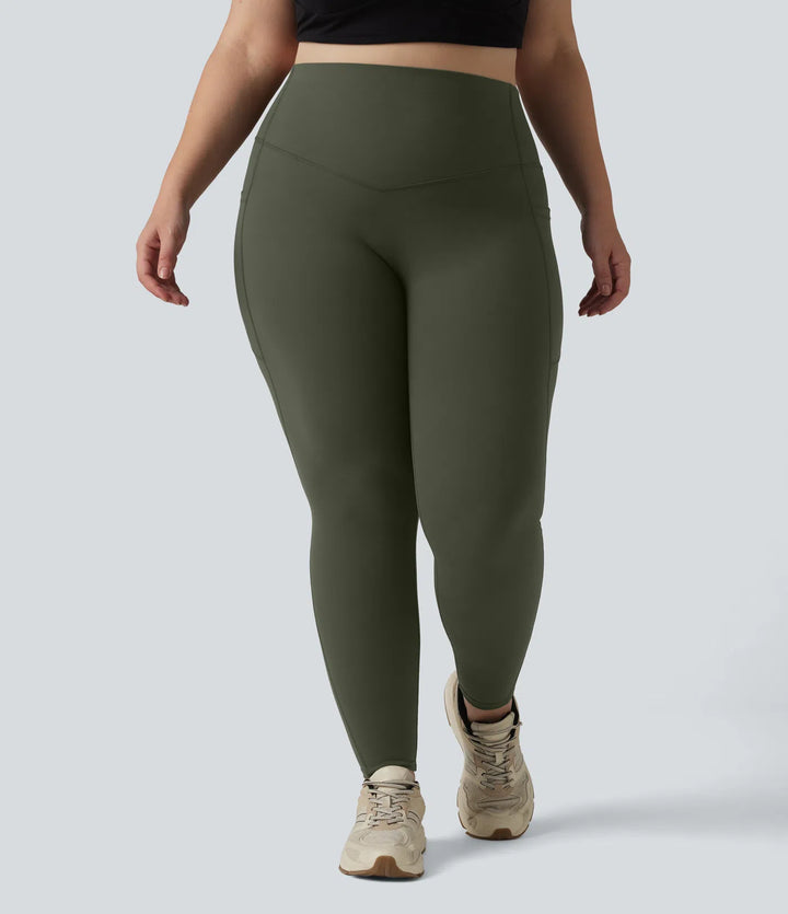 Halara UltraSculpt High Waisted Tummy Control Pocket Shaping Training Plus Size Leggings