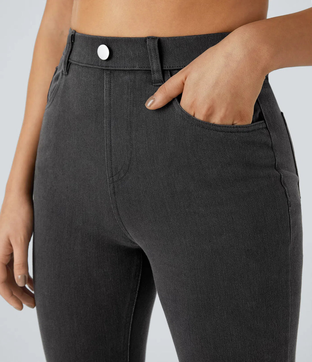 Halara Flex High Waisted Pockets Denim Work Leggings