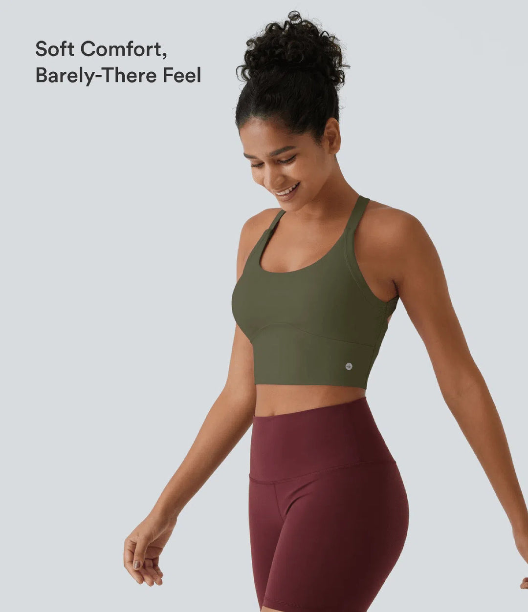 SoftlyZero Plush Cut Out Cropped Yoga Tank Top