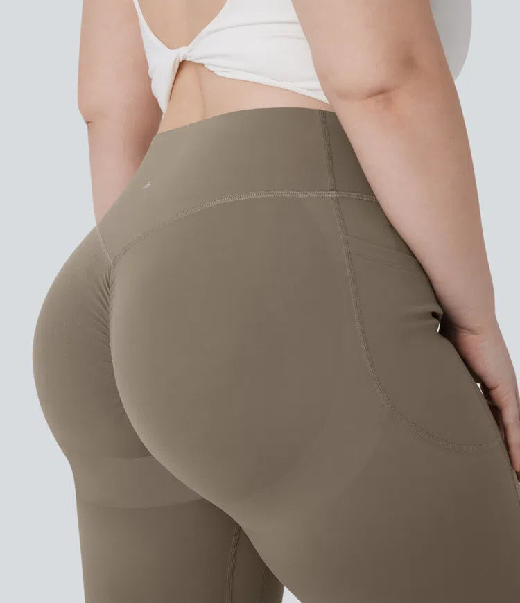 Halara UltraSculpt High Waisted Scrunch Butt Lifting Tummy Control Pocket Shaping Yoga Bootcut Plus Size Leggings