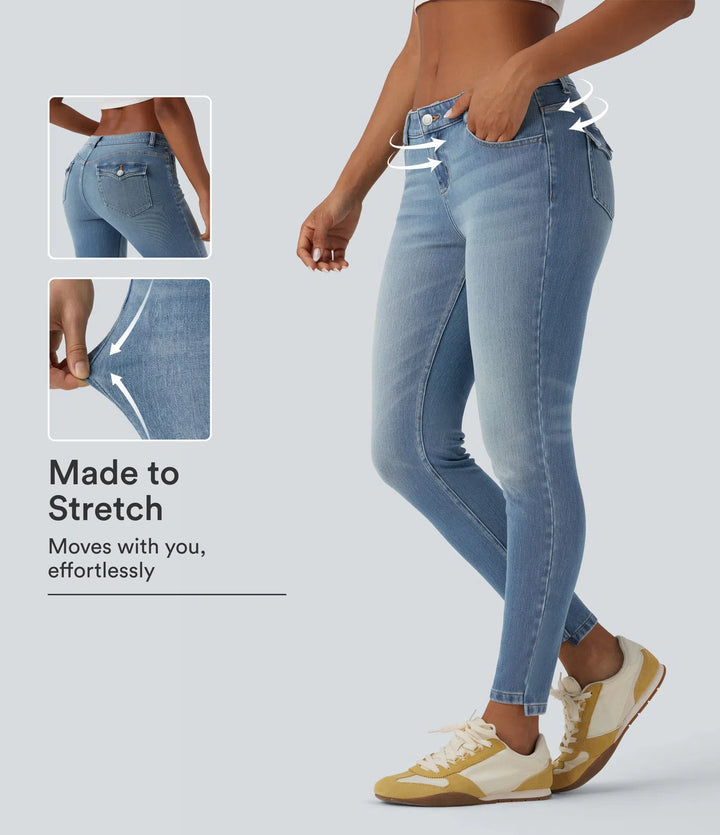 Halara Flex Low Rise Casual Skinny Jeans with Pockets