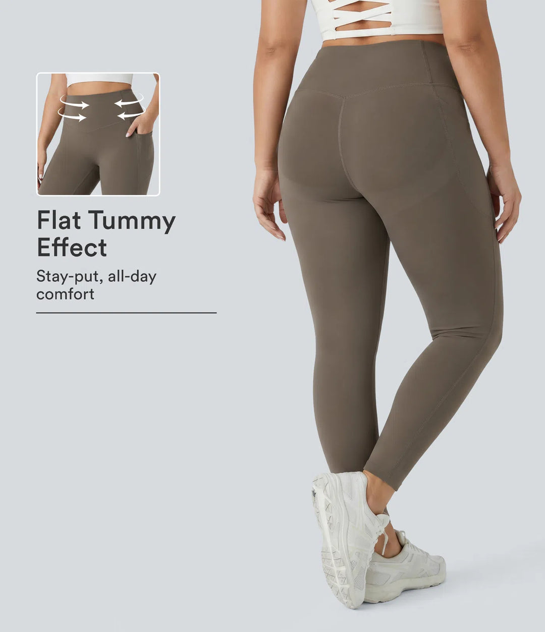 Plus Size Halara UltraSculpt High Waisted Butt Lifting Tummy Control Shaping Training Leggings with Pockets