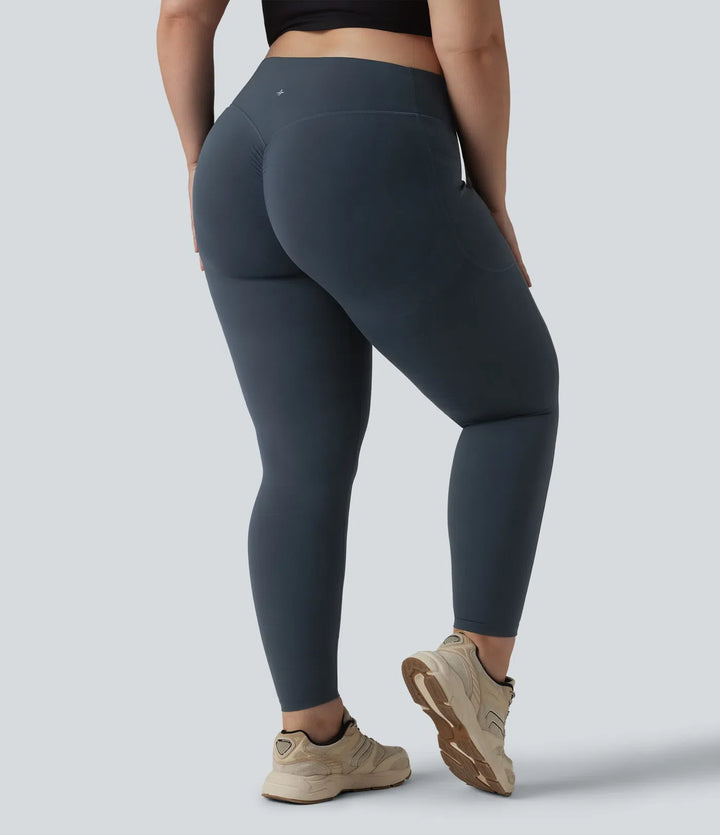 Halara UltraSculpt High Waisted Scrunch Butt Lifting Tummy Control Pocket Shaping Training Plus Size Leggings