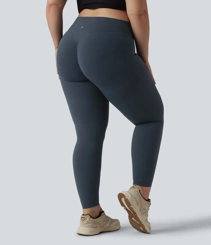 Halara UltraSculpt High Waisted Scrunch Butt Lifting Tummy Control Pocket Shaping Training Plus Size Leggings