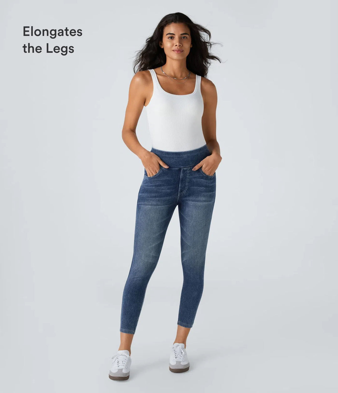 Halara Flex High Waisted Pockets Denim Casual Leggings