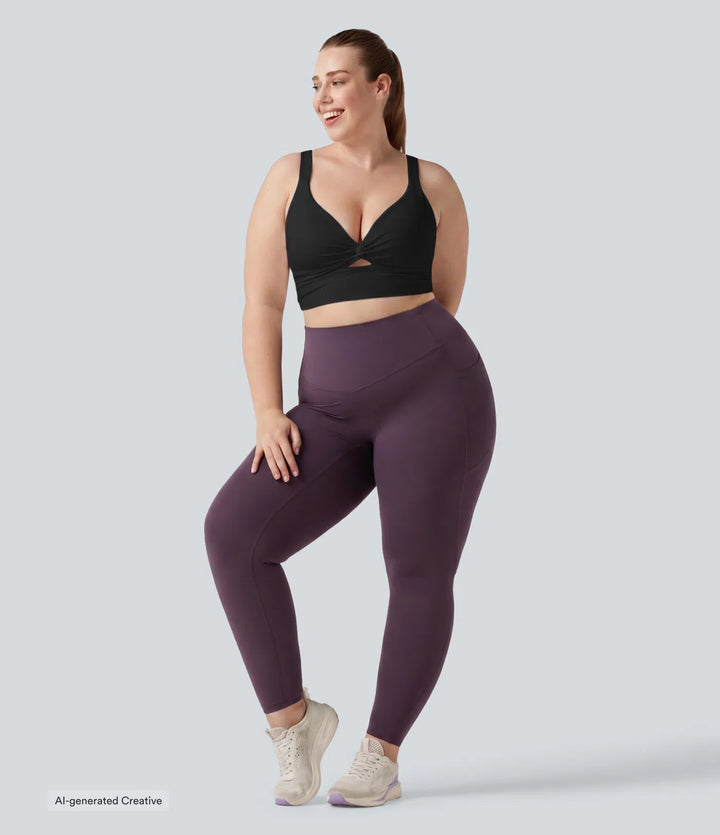 Plus Size Halara UltraSculpt Light Support Molded Cups Push-Up Yoga Sports Bra