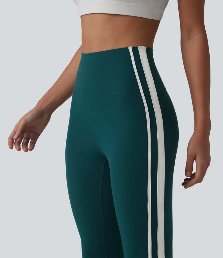 Halara Ultrasculpt High-waisted Tummy Control Side Stripe Yoga 7/8 Leggings