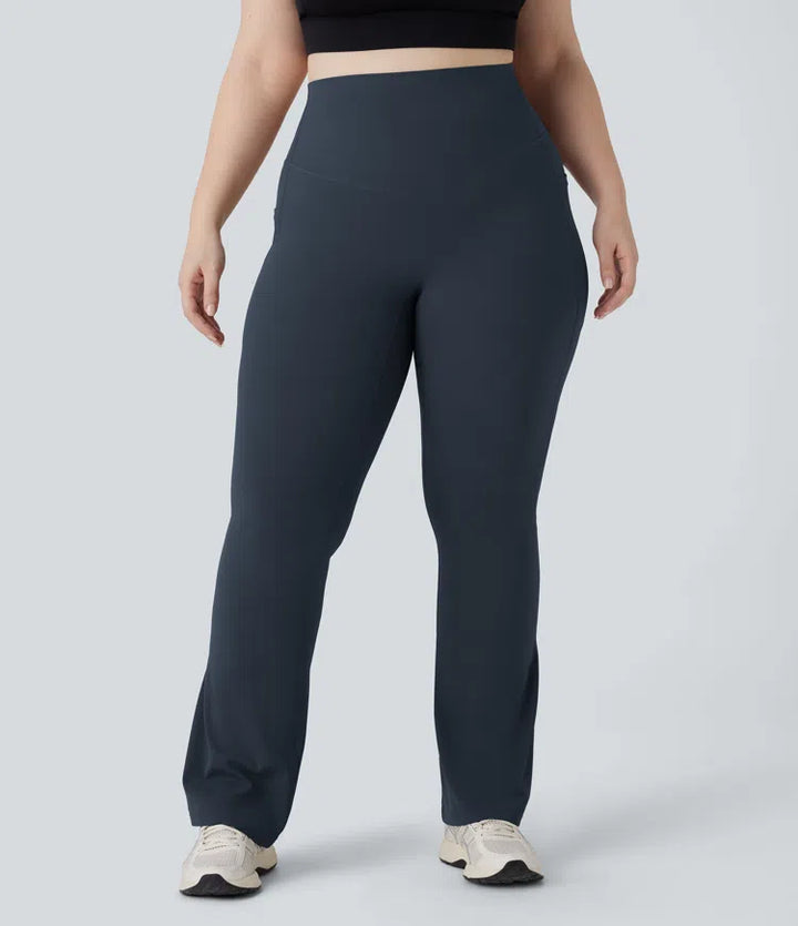 Halara UltraSculpt High Waisted Tummy Control Pocket Shaping Yoga Bootcut Plus Size Leggings