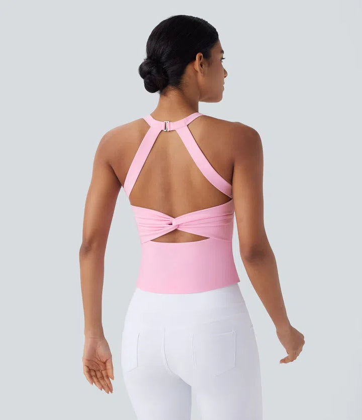 SoftlyZero Plush Cut Out Yoga Tank Top A-D Cups