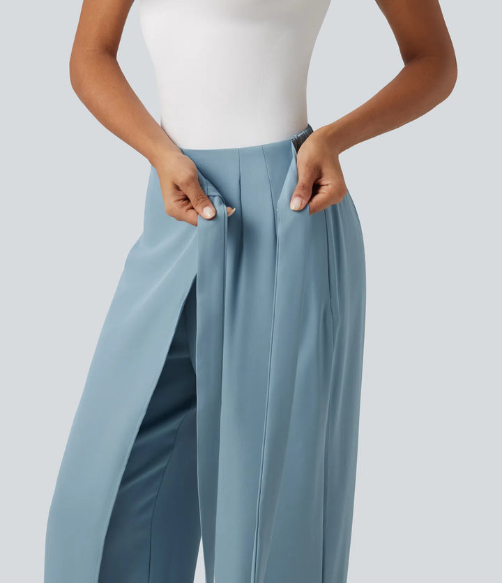 Halara Flex High Waisted Tie Side Wide Leg Work Pants