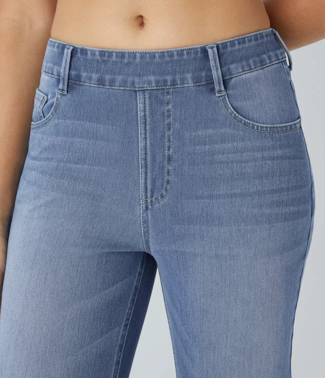 Halara Flex High Waisted Pockets Washed Casual Bootcut Jeans
