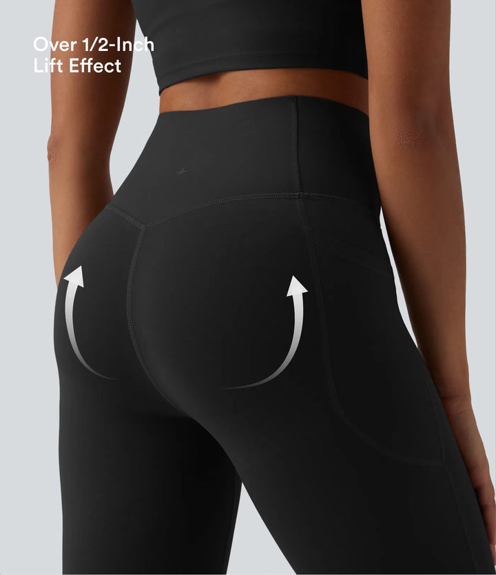 Halara UltraSculpt High Waisted Butt Lifting Tummy Control Bootcut Yoga Leggings with Pockets