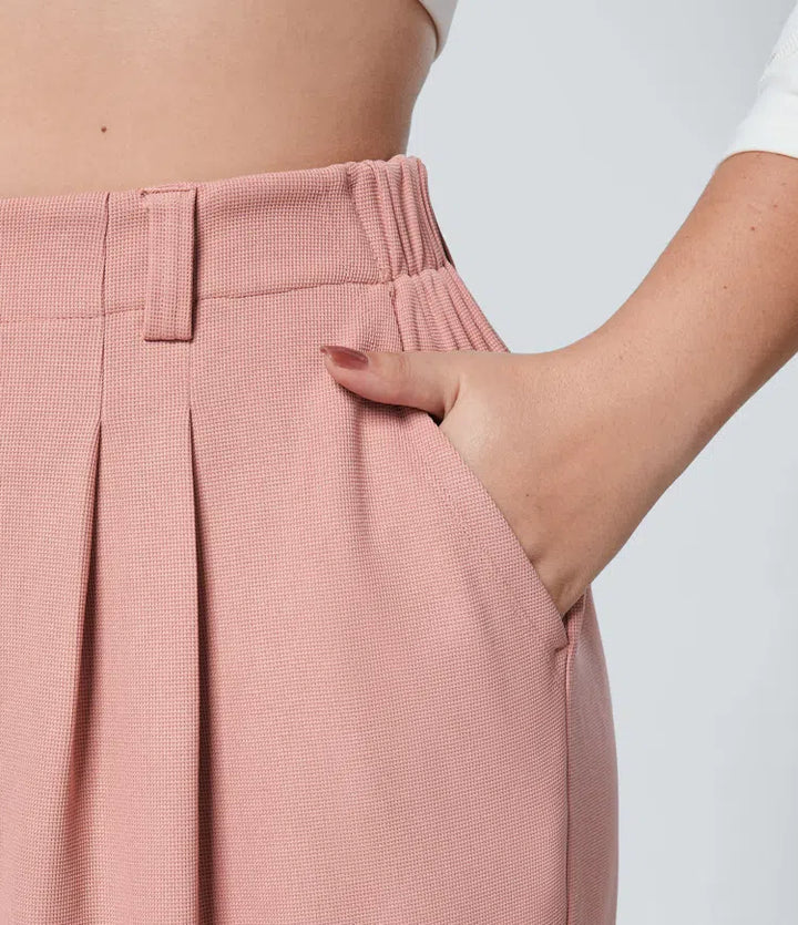 Halara Flex High Waisted Pocket Wide Leg Waffle Work Plus Size Pants