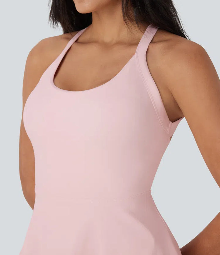 SoftlyZero Airy Backless Twisted InstantCool Dance Active Dress-Easy Peezy Edition