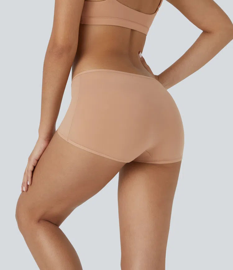High Stretch  Low Rise Solid Lounge Boy Shorts