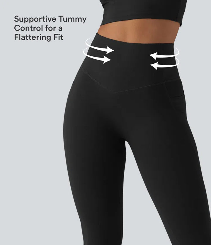 Halara UltraSculpt High Waisted Butt Lifting Tummy Control Bootcut Yoga Leggings with Pockets