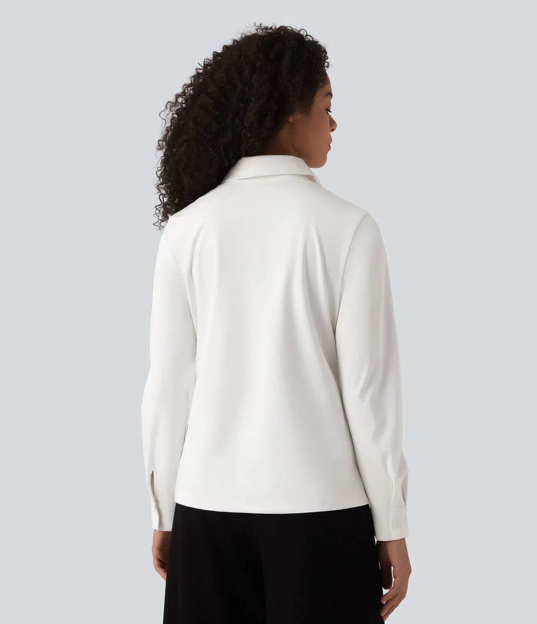 Wrinkle Recovery Collar Long Sleeve Quick Dry Work Shirt