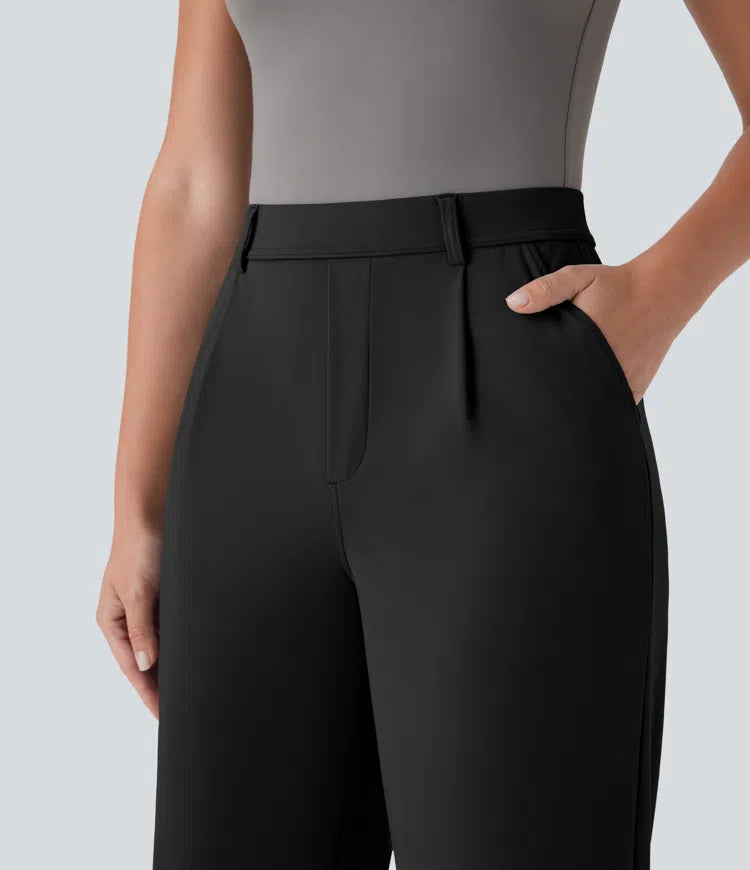 Halara Flex DayStretch High Waisted Side Pocket Straight Leg Capri Work Pants