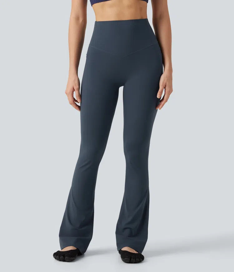 Halara UltraSculpt High Waisted Tummy Control Shaping Bootcut Yoga Leggings with Pockets