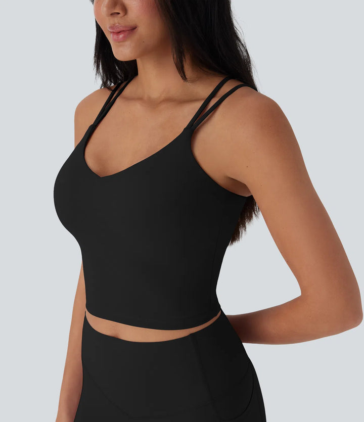 Halara UltraSculpt Cool Quick Dry Cropped Yoga Tank Top-UPF50+