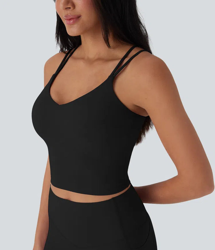 Halara UltraSculpt Cool Quick Dry Cropped Yoga Tank Top-UPF50+