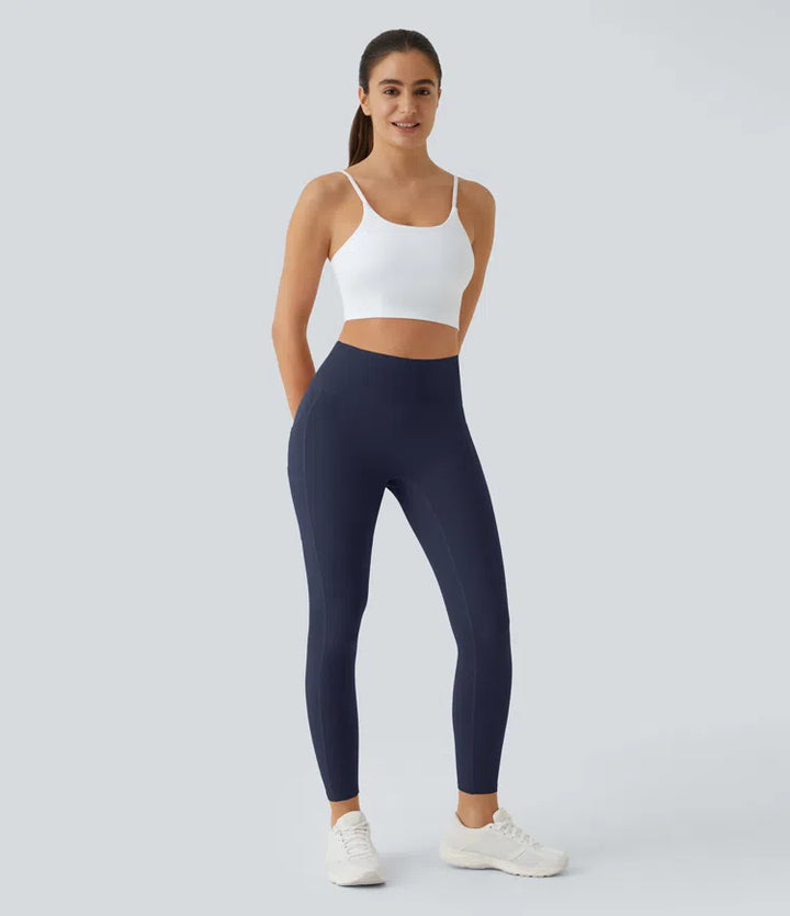 SoftlyZero High Waisted Double Pockets Plain Leggings