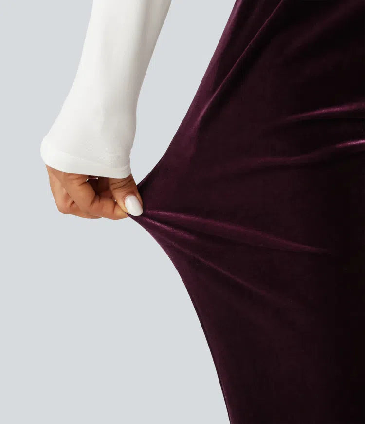Halara Flex High Waisted Velvet Work Pants with Pockets