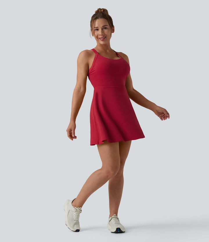 SoftlyZero Airy Backless Twisted InstantCool Dance Active Dress-Easy Peezy Edition DD-F Cups