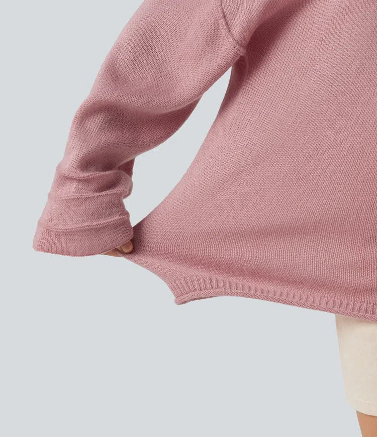 V Neck Long Sleeve Casual Sweater