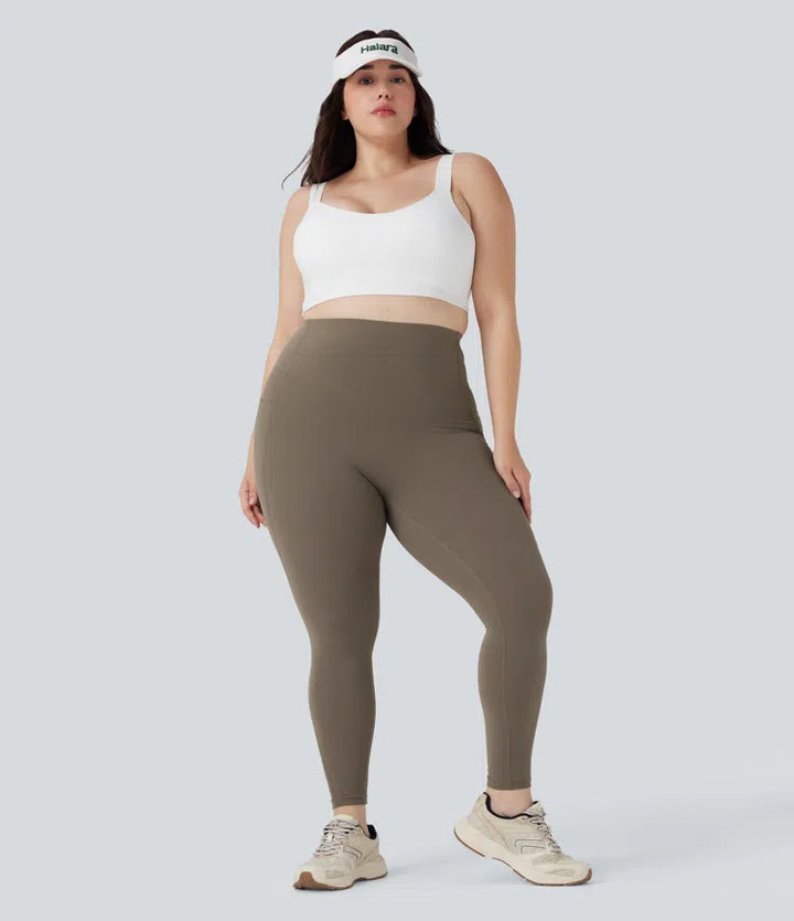 Plus Size Halara UltraSculpt High Waisted Butt Lifting Tummy Control Shaping Training Leggings with Pockets