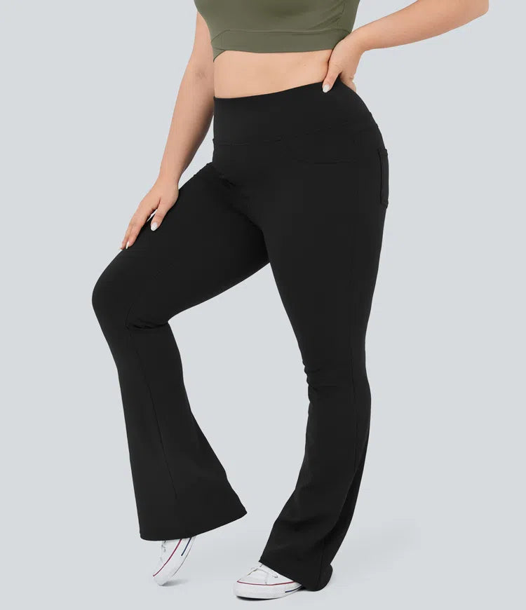 DayStretch High Waisted Pocket Flare Yoga Plus Size Leggings