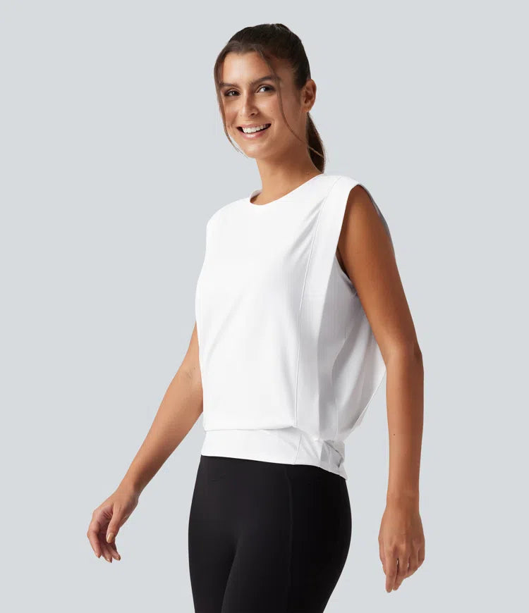 Round Neck Sleeveless InstantCool Work Sports Top-UPF50+
