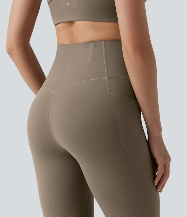 Halara UltraSculpt High Waisted Anti-Roll Tummy Control Shaping Workout Leggings with Pockets