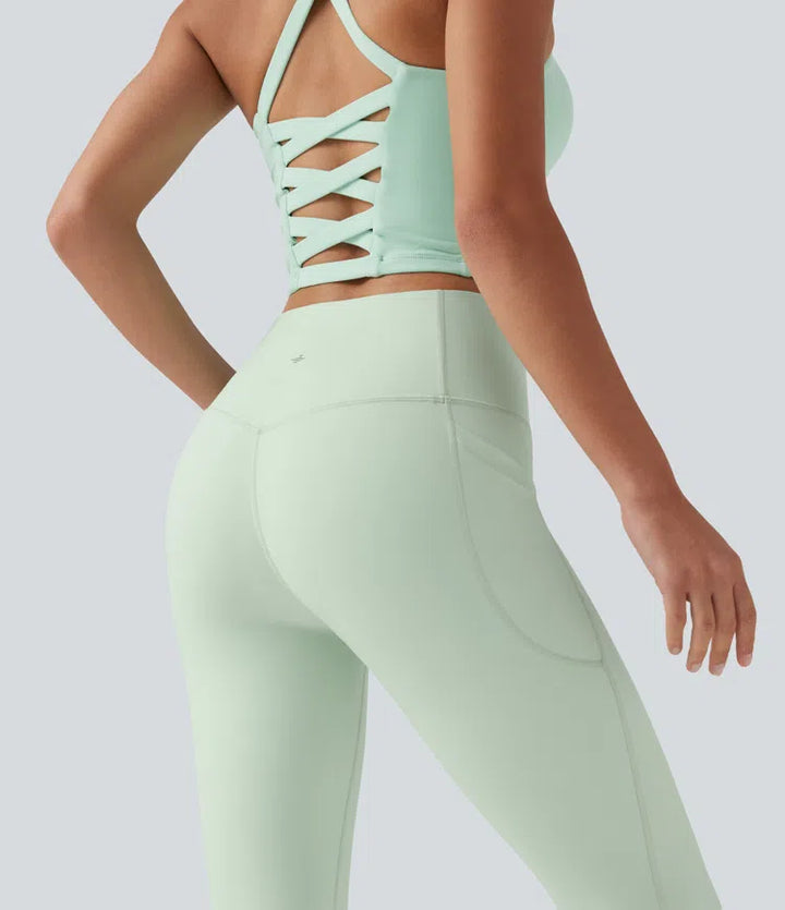 Halara UltraSculpt High Waisted Tummy Control Shaping Workout Leggings with Pockets